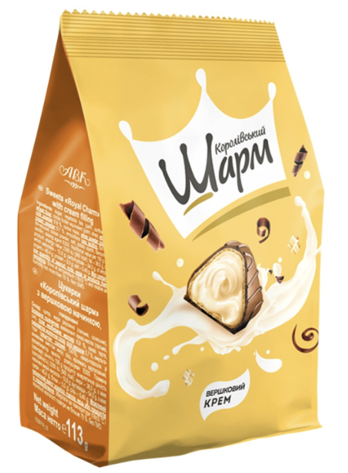 Цукерки Королівський шарм АВК з вершковою начинкою 113г